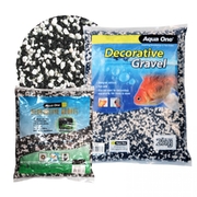 Aqua One Decorative Gravel 2kg Mixed White/Black 7mm